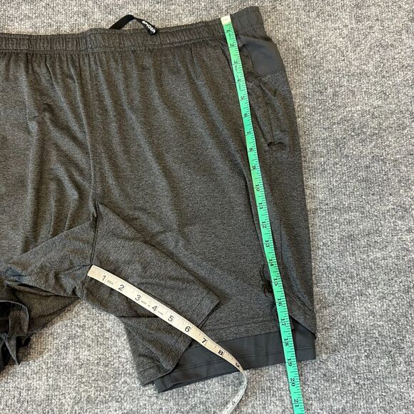 Spyder Active Shorts Mens XL Extra Large Gray 2 in 1 Inner Lined Drawstring Tie - Picture 7 of 12